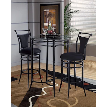 Cierra 3-Piece Bistro Set - Black